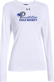 Womens Under Armour Locker L/S Shirt, White
